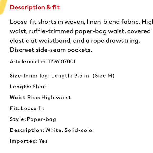 Linen blend paper - bag shorts - Picture 3 of 3